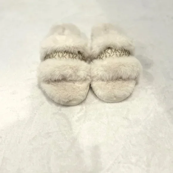 Michael Kors Scarlett Faux Fur Slide Sandal Color - Cream Size 10 M New In Box - Picture 4 of 6